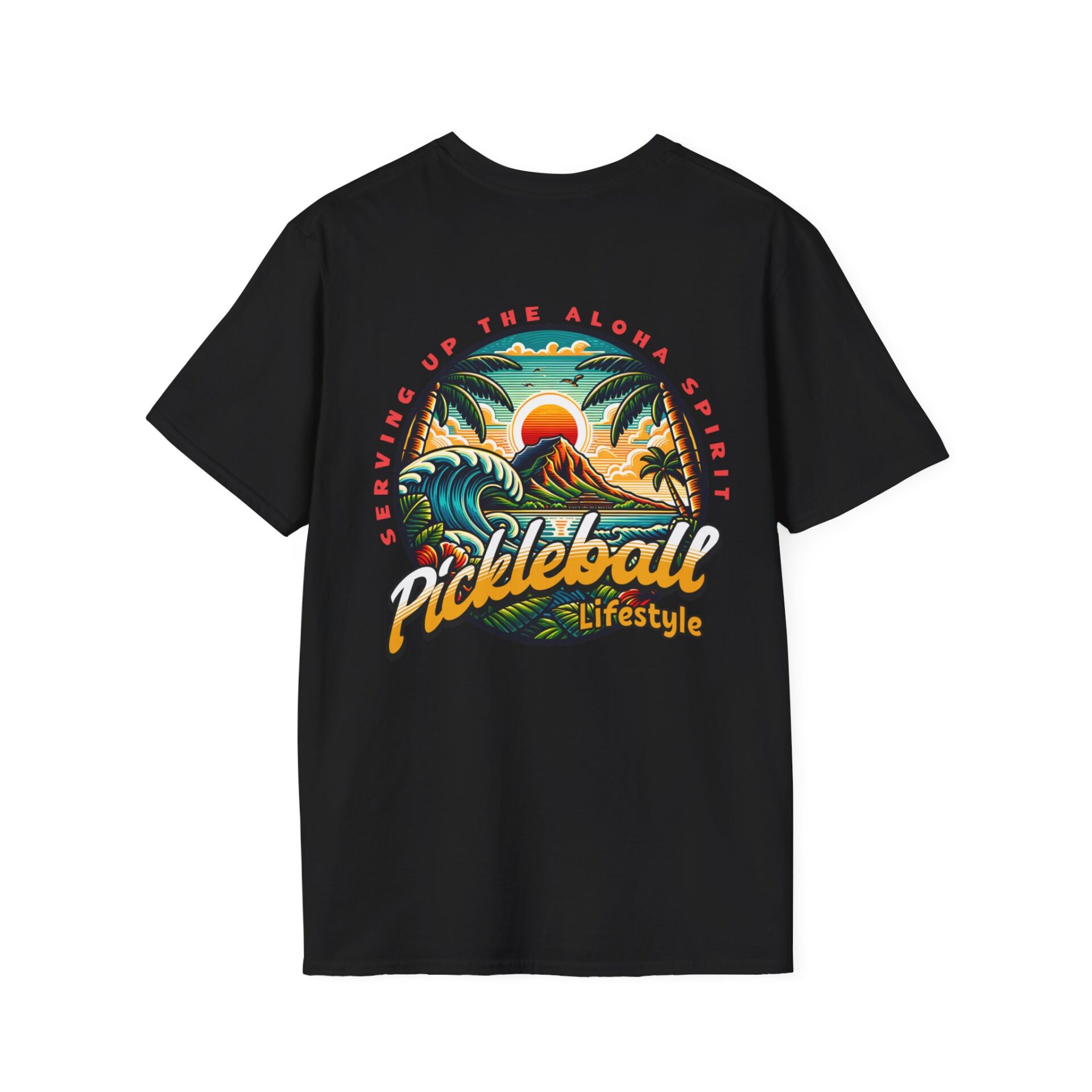 Aloha Spirit Pickleball T-Shirt (Front and Back) - Image 14