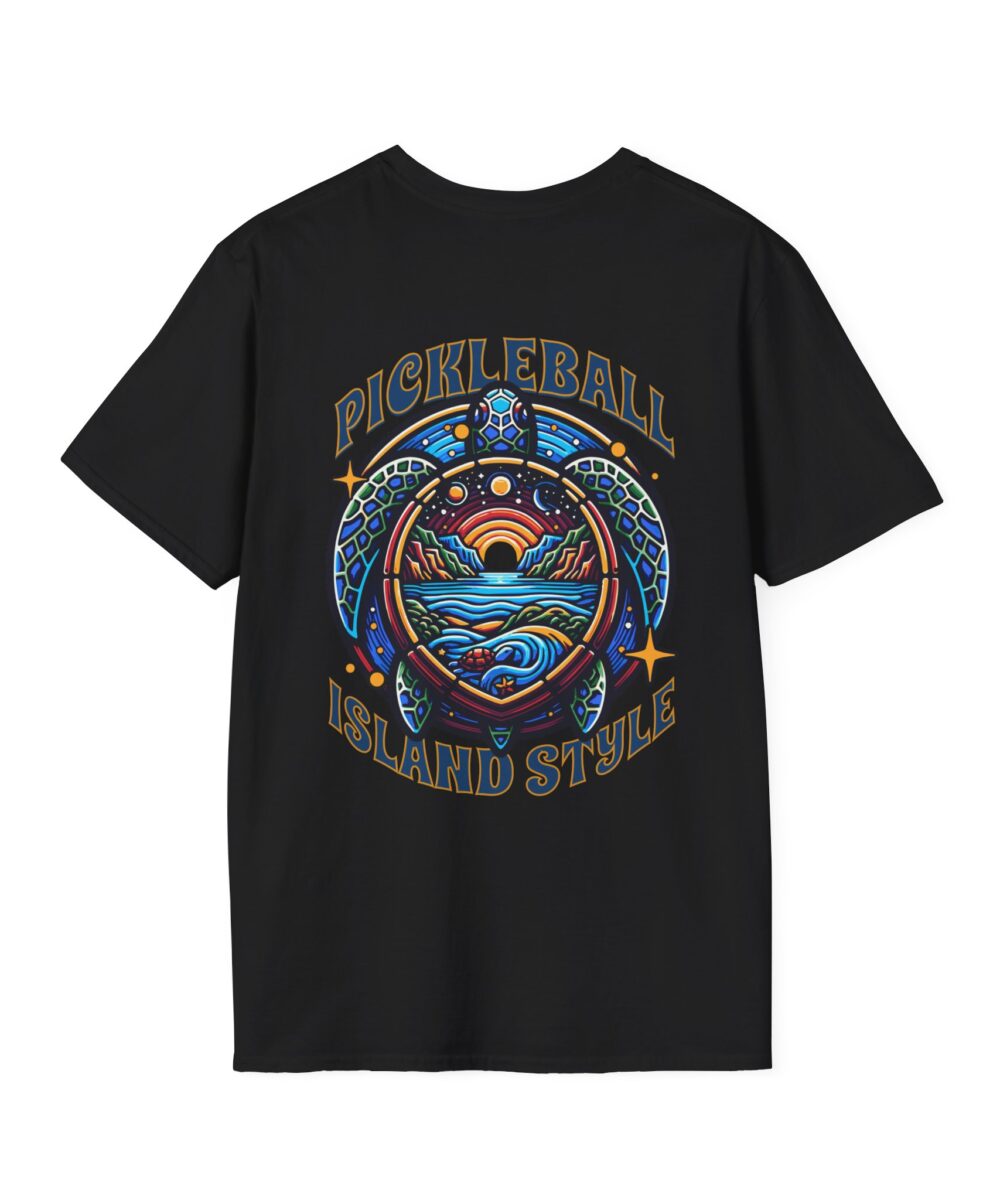 Alternative view of Honu Pickleball T-Shirt (Front and Back)