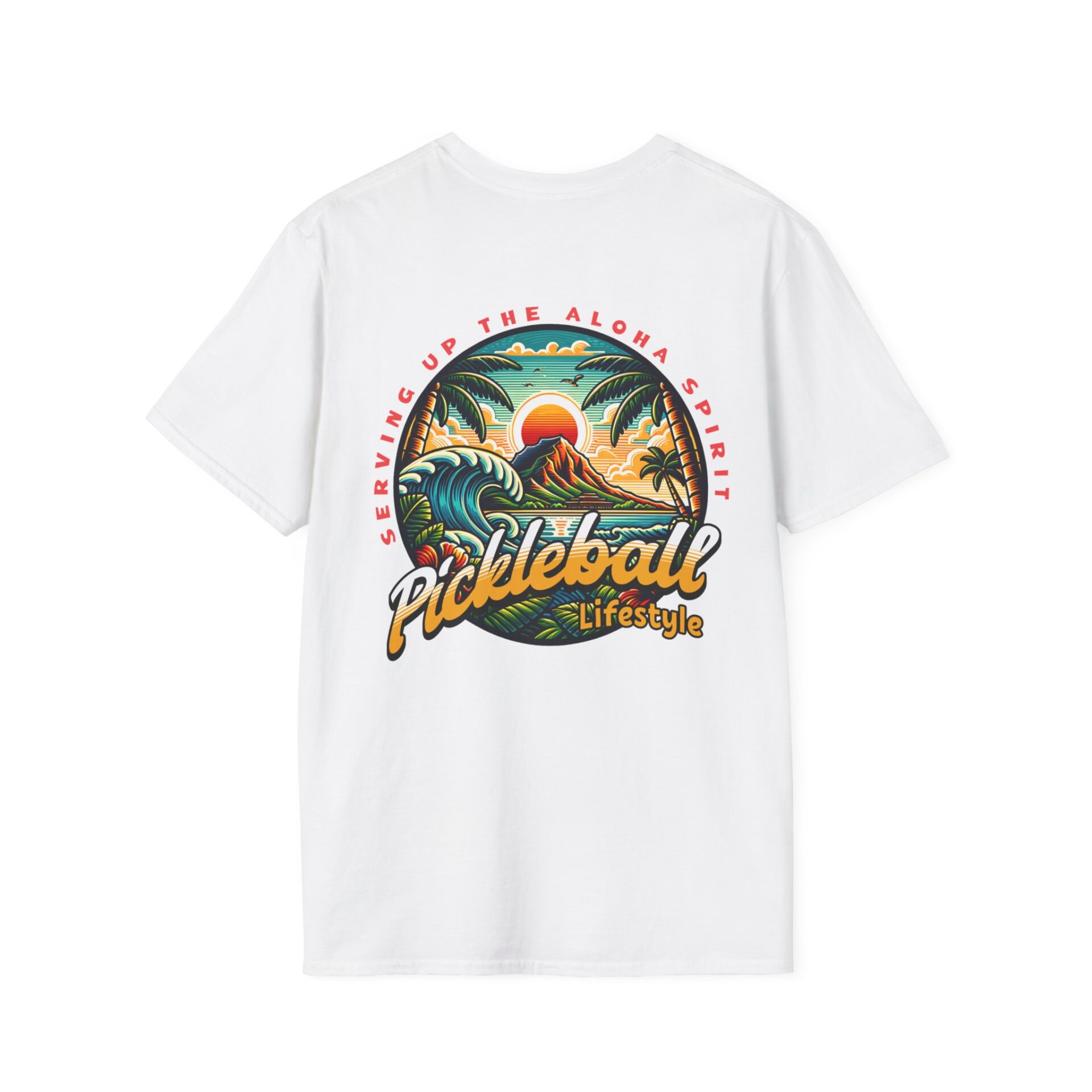 Aloha Spirit Pickleball T-Shirt (Front and Back) - Image 2