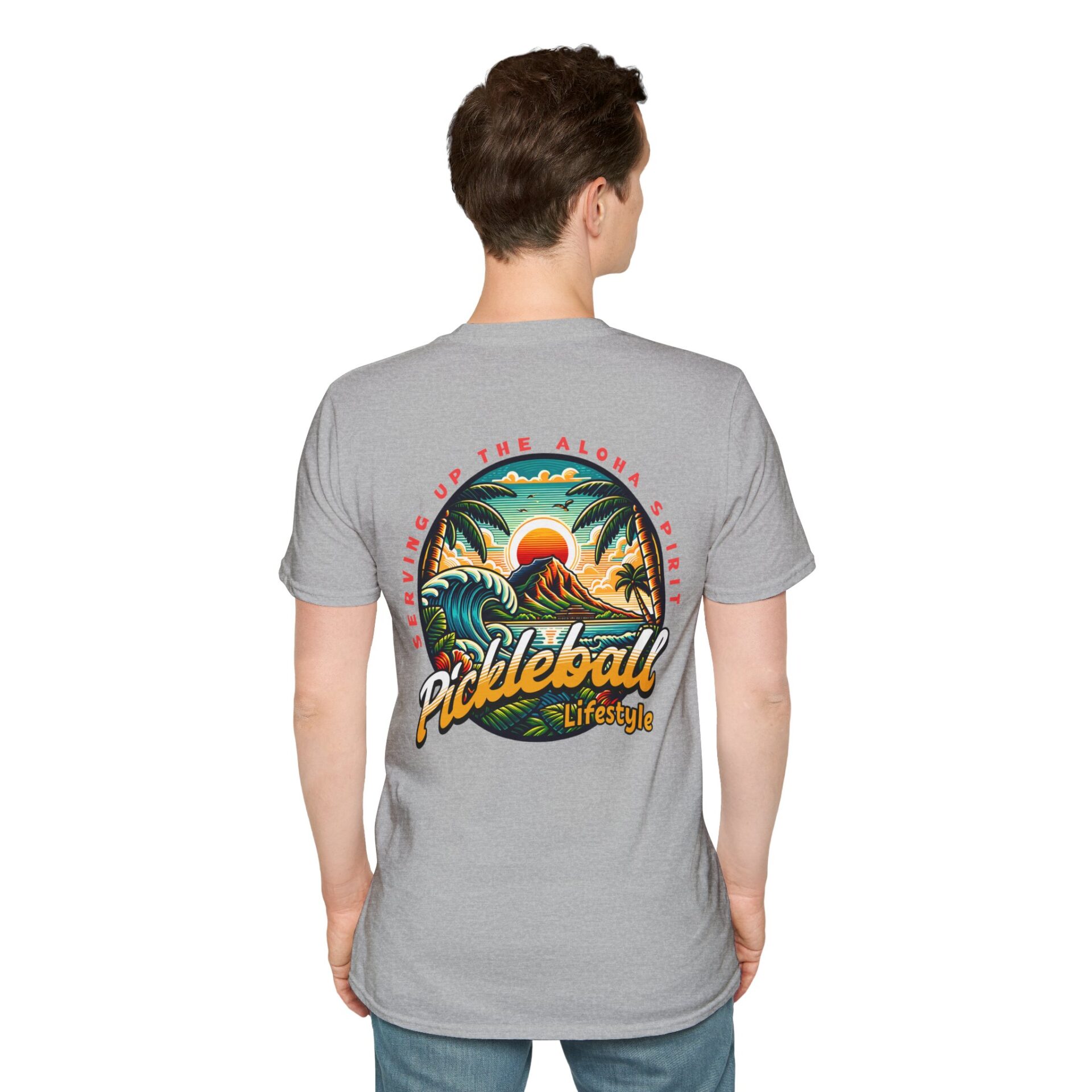 Aloha Spirit Pickleball T-Shirt (Front and Back) - Image 32