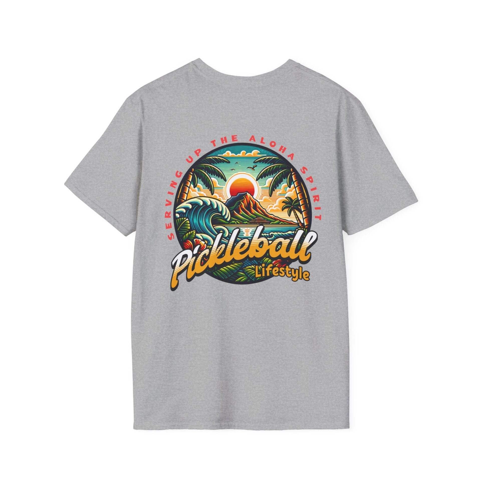 Aloha Spirit Pickleball T-Shirt (Front and Back) - Image 26