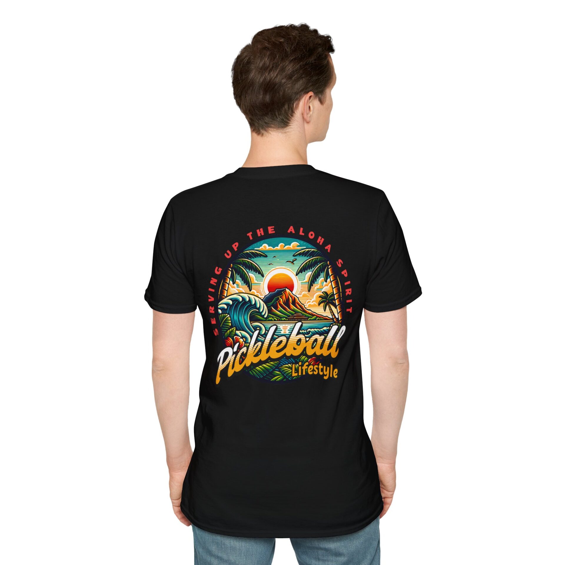Aloha Spirit Pickleball T-Shirt (Front and Back) - Image 20